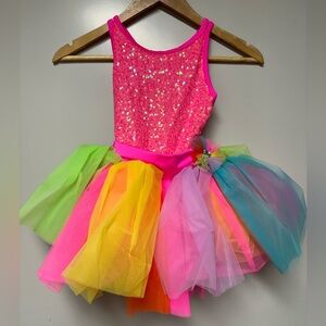 Rainbow dance costume - Kids Small